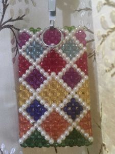 Multicoloured pearls bag