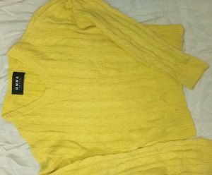 Yellow Cable Knit Sweater