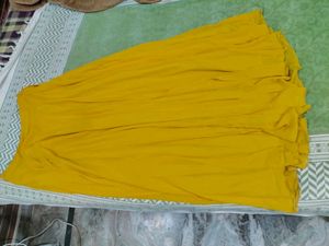 Mustard Yellow Party Dress/ Skirt With Choli
