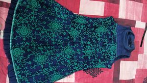 Navy &amp; Green Dress