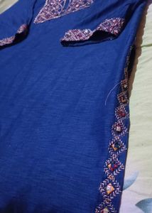 Embroidered Blue Kurta
