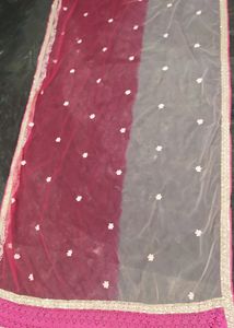 Net Pink Dupatta