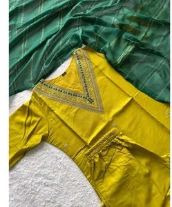 Elegant Yellow Kurta Pant Set