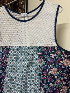 Floral &amp; Geometric Print Sleeveless Dress