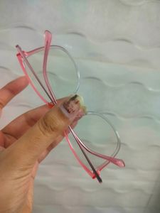 Lenskart Pink Transparent Full Rim CatEye Blu Lens