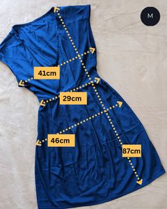 💙V NECK BOX PLEAT DRESS