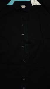black cotton shirt size-S slim fit