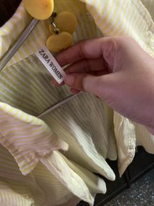 Yellow textured shirt