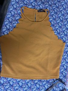 Shein Mustard Crop Top