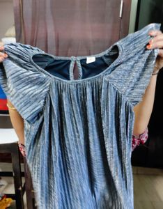 Metallic Silver Top