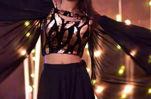 Elegant Black Skirt Set