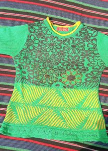 Cute Green Floral Top