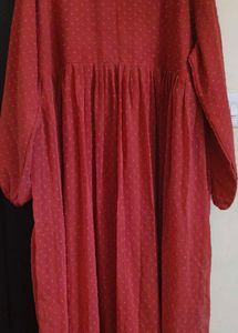Ethnic Long Gown Peache Coloured