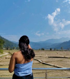 Striped Blue Halter Top💙