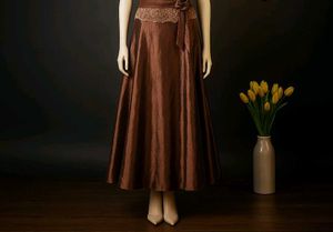 Sale 🎉🎊Elegant Brown Ethnic Gown