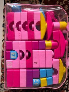 Pink Building Blocks Set