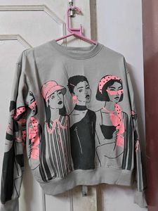 Graphic Design Digital Printed Women Sweatshirt
