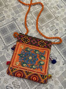 Embroidered Sling Bag