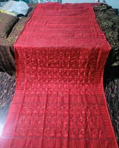 Elegant Red jamdhani Saree