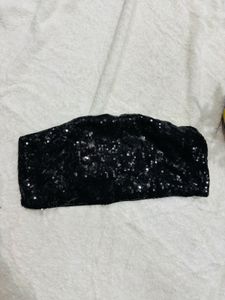 Sparkling Black Sequin Top