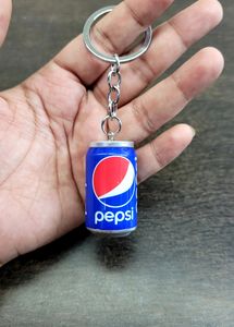 Pepsi Miniature Colddrink Can Keychain Blue Colour