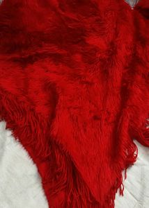 Royal Red Softest Fur Cape.