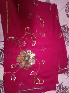 Rose Colour Festive Saree