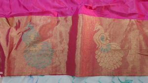 Elegant Pink &amp; Green Saree