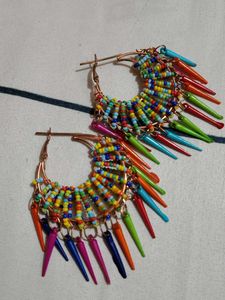 Boho Beaded Dangle Earrings