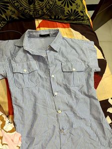 Blue Checked Shirt For Office Wear