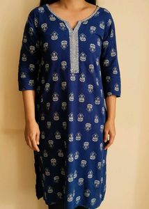Printed Blue Kurta