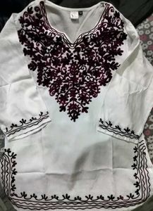Embroidered White Top