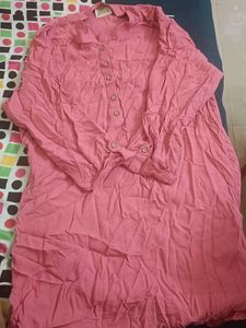 Pink Button-Down Top
