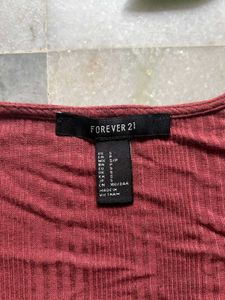 Burgundy Long Sleeve Top