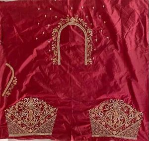 💥Maggam Work Blouse Piece Meroon Colour