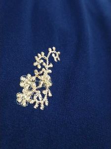 Navy Blue Embroidered Dress