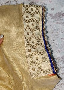 Gold Embellished Sari Blouse
