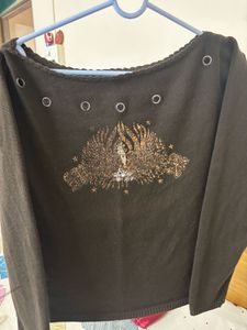 Brown Long Sleeve Top