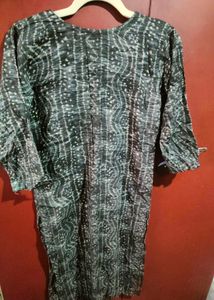 Elegant Black Printed Kurta