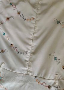 A Embroidery Design White Vintage Dress