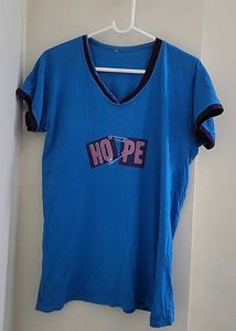 Blue Oversized T Shirt