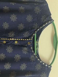 Elegant Blue Printed Kurta