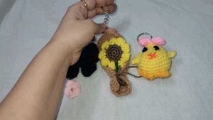 Crochet Keychains (Set of 3)