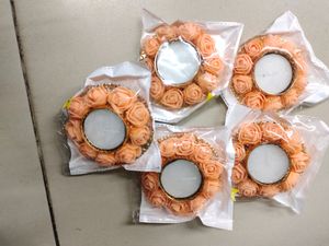 Diwali Offer / Flower Designed Candles Pack Of 5