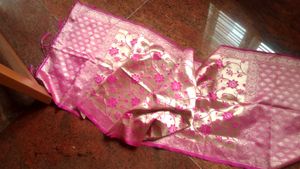 PinkBanarasiSilk DressSet With Matching JewallySet