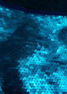 Blue Sequin Crossbody Bag