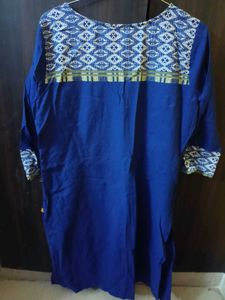 Aurelia Pure Cotton Navy Blue Kurti