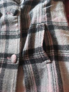 Plaid Wool Blend Coat