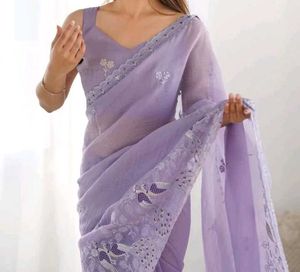 Elegant Lavender Saree