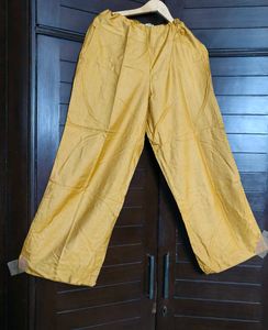 Fabindia Mustard Viscose Silk Palazzo